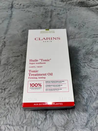 I'm selling a brand new Clarins Tonic Body Treatment Oil, a firming and toning body oil that contain...