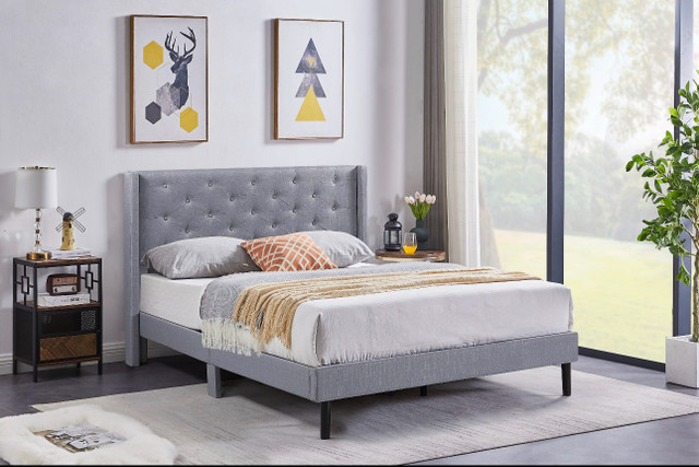 BNiB modern platform bed, twin, double, queen and king available in Beds & Mattresses in Chilliwack