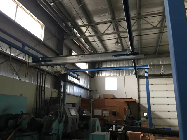 Overhead Bridge Crane Freestanding Gorbel with 1 Ton JLC Coffing63234653974145127