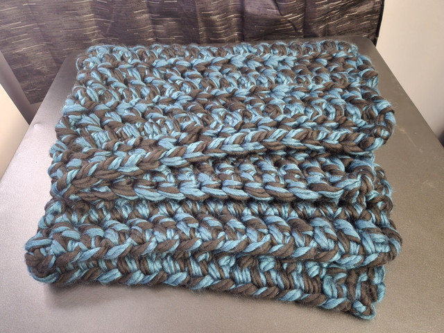 Crochet Blanket Black and Blue in Hobbies & Crafts in North Bay