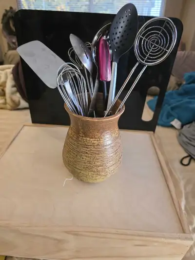 Handcrafted pottery new perfect for utensils, View more