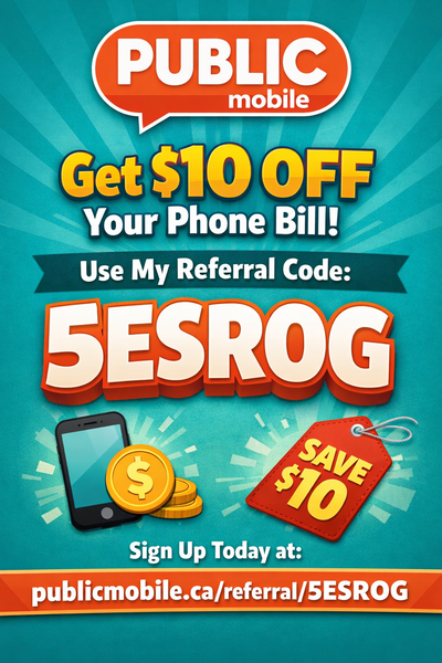 Public Mobile Referral Code — Get $10 Credit (Free) - 5ESROG, View more