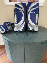 Vaughn street hockey goalie pads and glove used