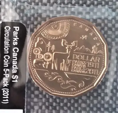 2011 Canadian $1 Parks Canada Centennial Loonie Dollar Coin Pack, View more