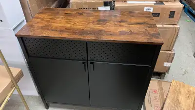 Storage Sideboard, Buffet Table with Adjustable Shelves, Floor , View more