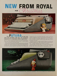 1958 Royal Futura Typewriter Original Ad 