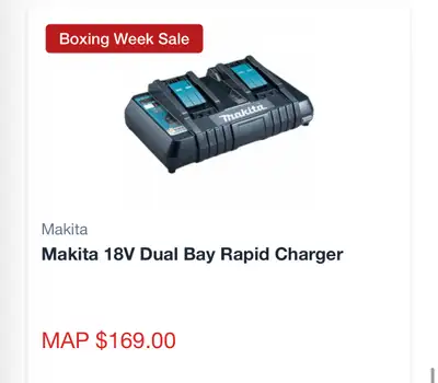 Brand new Makita dual 18v chargers, View more