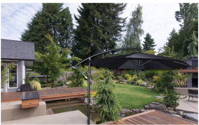 If you see this ad, it is available. Henryka 3m x 3m Cantilever Umbrella with Lights - Black New in...