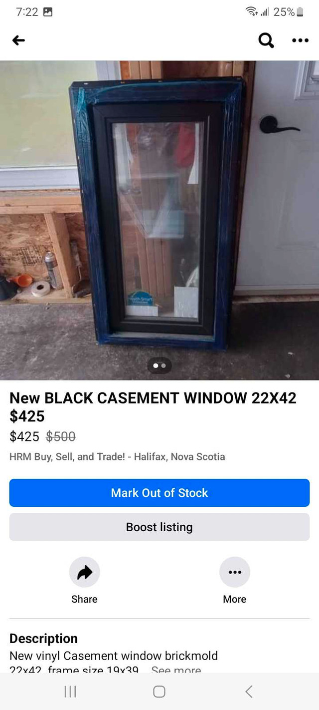 9 NEW VINYL FACTORY PAINTED BLACK  WINDOW TRURO  in Windows, Doors & Trim in Truro - Image 3