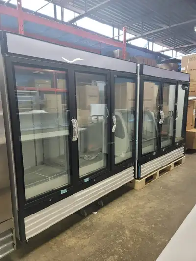 Brand New 81" Wide Triple Swing Glass Door  Display Freezer, View more