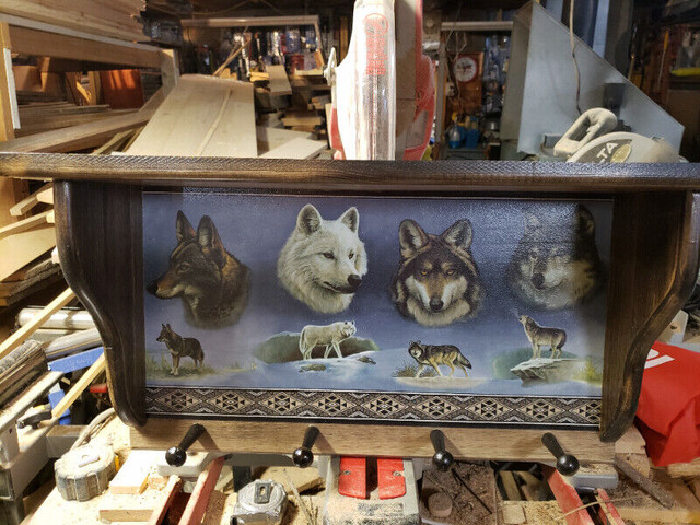 Wolves Coat Shelf in Home Décor & Accents in Grande Prairie