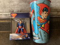 SUPERMAN HALLMARK ORNAMENT & 32 OZ DRINKING CUP