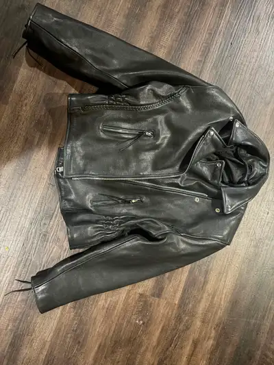 Women’s Leather Motorcycle Jacket, View more