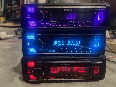 Kenwood, Pioneer, Alpine, JVC, Sony, Bluetooth, USB, JL Audio., View more