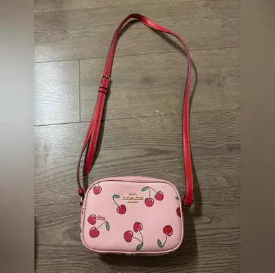 Coach Mini Jamie Camera Bag Heart Cherry Print , View more