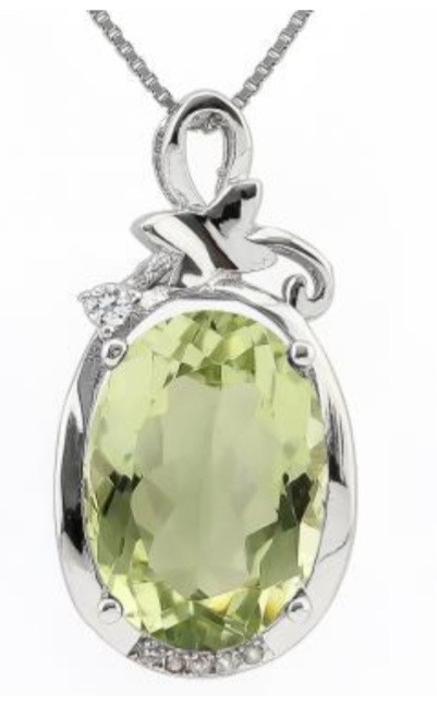 Stunning 14k White Gold Amethyst pendant with necklace Brand New in Jewellery & Watches in Kingston - Image 2