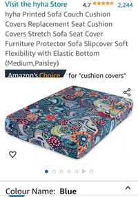 Sofa cushion covers