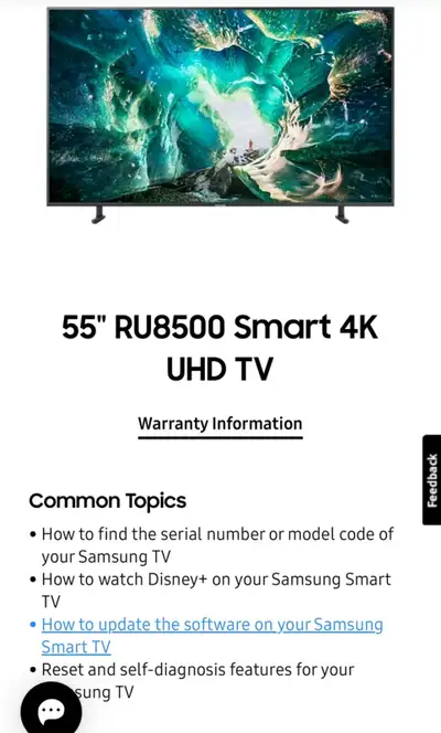 Samsung 4K 55’ Smart TV