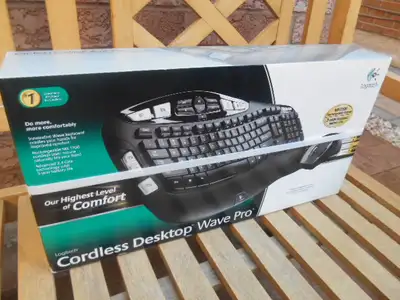 Logitech Cordless Desktop Wave Pro Keyboard; New, Boxed, View more