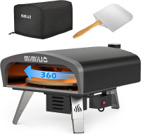 New Mimiuo Portable Gas Pizza Oven 13in Pizza stone Rotate 932F