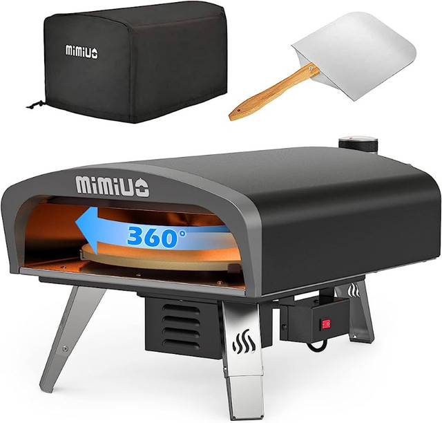 New Mimiuo Portable Gas Pizza Oven 13in Pizza stone Rotate 932F in BBQs & Outdoor Cooking in Markham / York Region