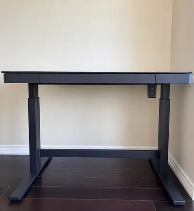Babin Adjustable Glass Top Standing Desk, View more