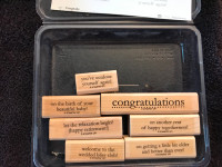 Stampin’ Up Wooden Stamps for Sale Congratulations words phrases
