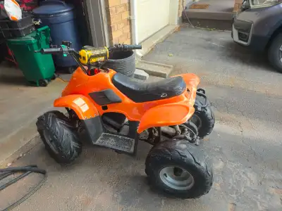Used Daymak 36 volt electric ATV Suitable for 12 years and up May need new battery Location Oakville