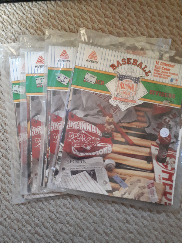 Baseball Binder Dividers x 4 - unopened in Arts & Collectibles in Peterborough