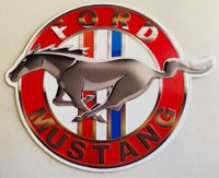 Ford Mustang die cut embossed Metal Sign Collectible