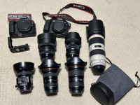 Canon 6D Mark II; Lenses (16-35mm f/2.8 III; 70-200mm f/2.8 II; 