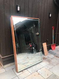 Large two sided framed mirror
