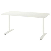 White Ikea Bekant Desk