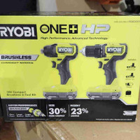 New in box Ryobi brushless compact drill driver kit