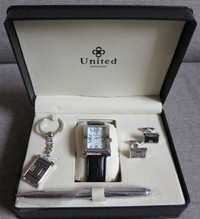 Watch Pen Cufflinks Keychain in box