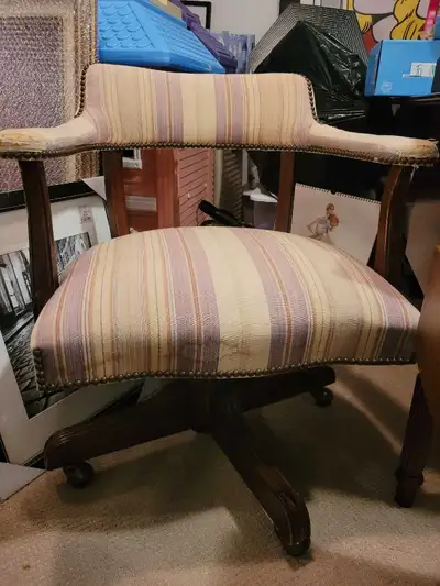 Vintage wood desk chair, View more