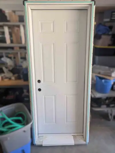 32 x 80 exterior metal door with metal clad jamb-Like New, View more