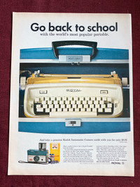 1965 Royal Safari Portable Typewriter Original Ad