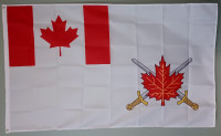 Canadian Army Ensign Flag with header and brass Grommets - 3x5