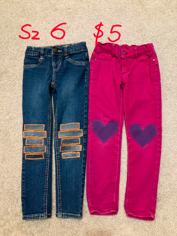 girls size 6-7-8 handcrafted jeans/pants $5 per pic Braeside SW in Kids & Youth in Calgary