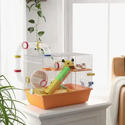 18"x11"x15”, 3 Tiers Hamster Cage for Gerbil, Dwarf Hamster, O, View more