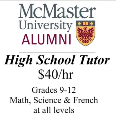 High school math and science tutor, View more