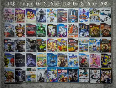 nintendo playstation xbox jeux video 10$ chaque ou 2 pour 15$, View more