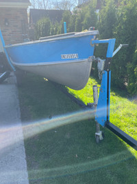 14” boat, trailer and motor