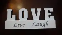 'LIVE LAUGH LOVE'  WOODEN SIGN
