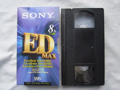 SONY, ED MAX, T-160, VHS Tape, Brand New, Never used for sale. Rec. time: SP-2h40m, LP-5h20m, EP-8ho...