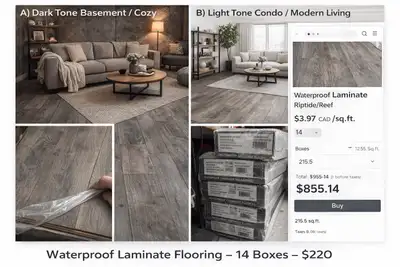 Waterproof Laminate Flooring-216sq.ft, View more