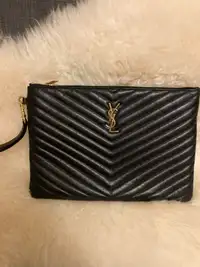Authentic YSL large pouch clutch purse