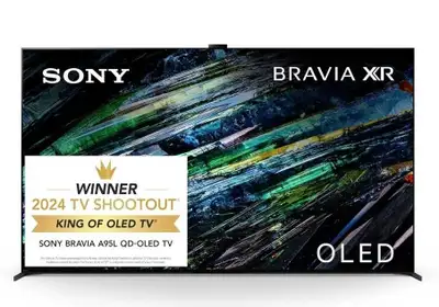 I'm selling a new, top-of-the-line Sony 77" A95L BRAVIA XR QD-OLED 4K HDR Google TV, boasting except...
