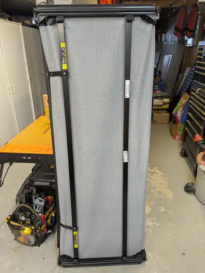 Fits 2019 to 2026 RAM 1500 with 6'4" box. As new, came with my 2026 Longhorn which I put a canopy on...